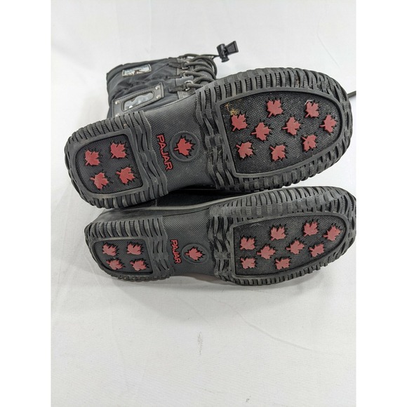 Pajar Canada Womens Winter Boots Insulated Black Lace Up Snow 5/ 5.5 EUR 36 - Picture 4 of 7